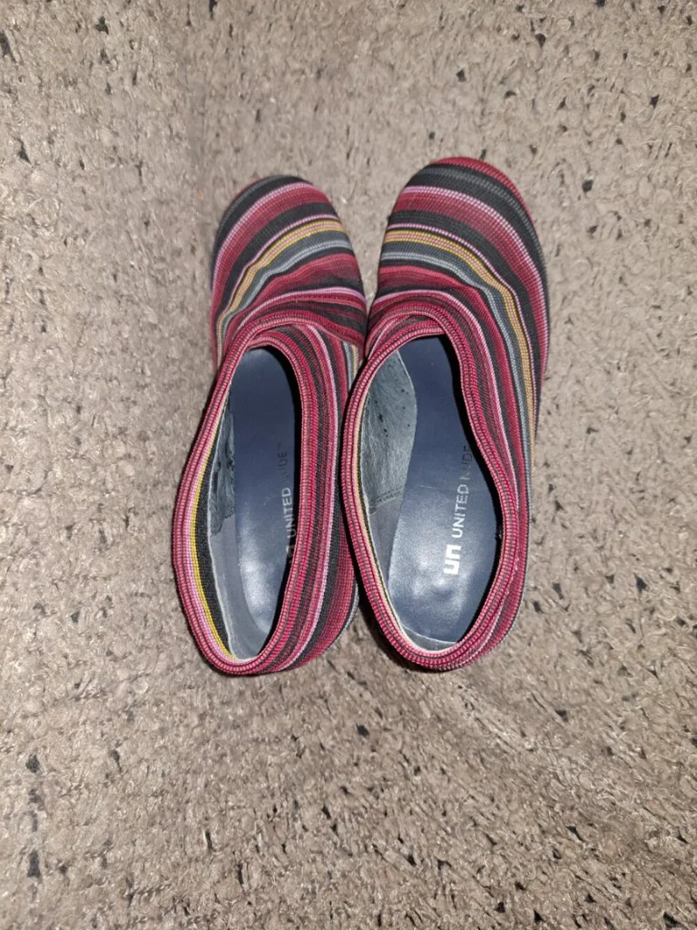 UNITED NUDE-Mid Fold-Colorful Ankle Boots-Textile-Size 36-Near Mint - Picture 7 of 8
